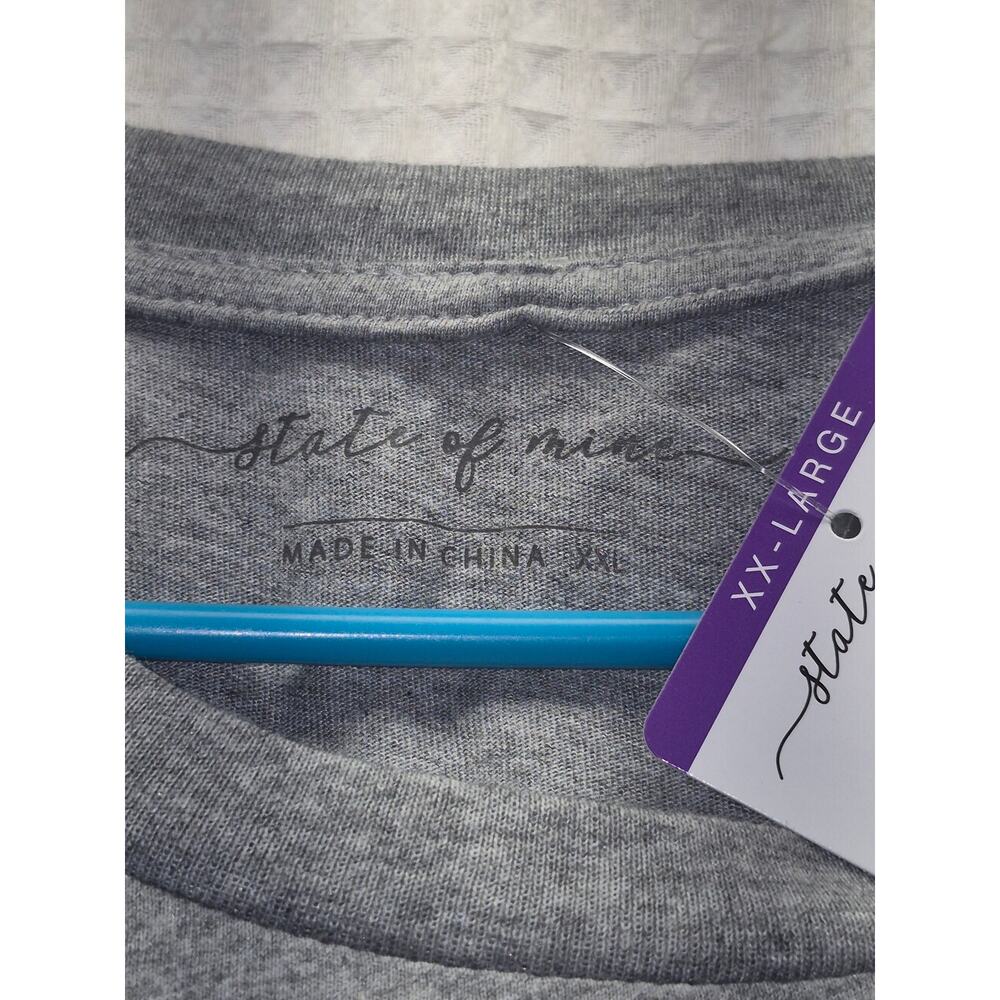 State of Mind Shirt Womens Size XXL Grey "Halloweentown" Long Sleeve Crew Neck - Picture 2 of 7